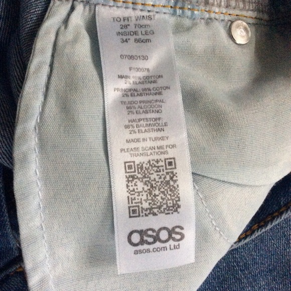 NWT Asos mid-rise stretchy skinny jeans - Picture 5 of 5